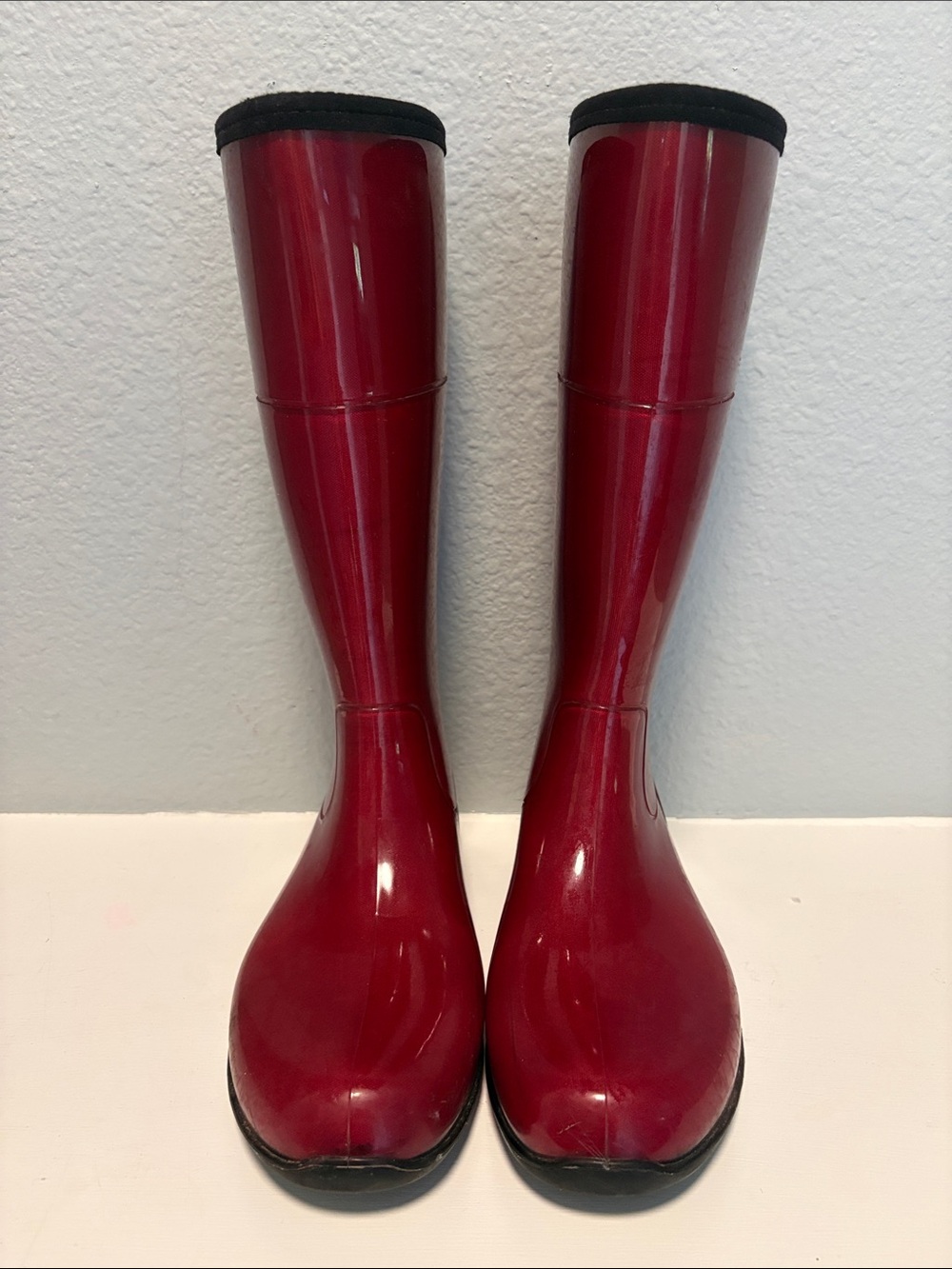 Kamik Red Glossy Knee-High Rain Boots